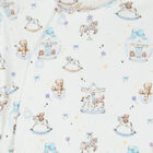 Baby Boys White & Blue Carousel Babygrow, 1, hi-res